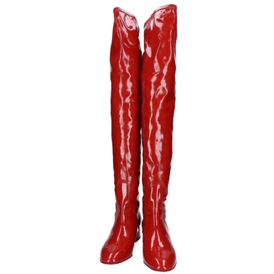 ヴァレンティノ パテント ニーハイブーツ 35