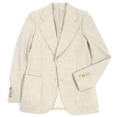 極美品 グッチ ワイドラペル 金ボタン ジャケット 44