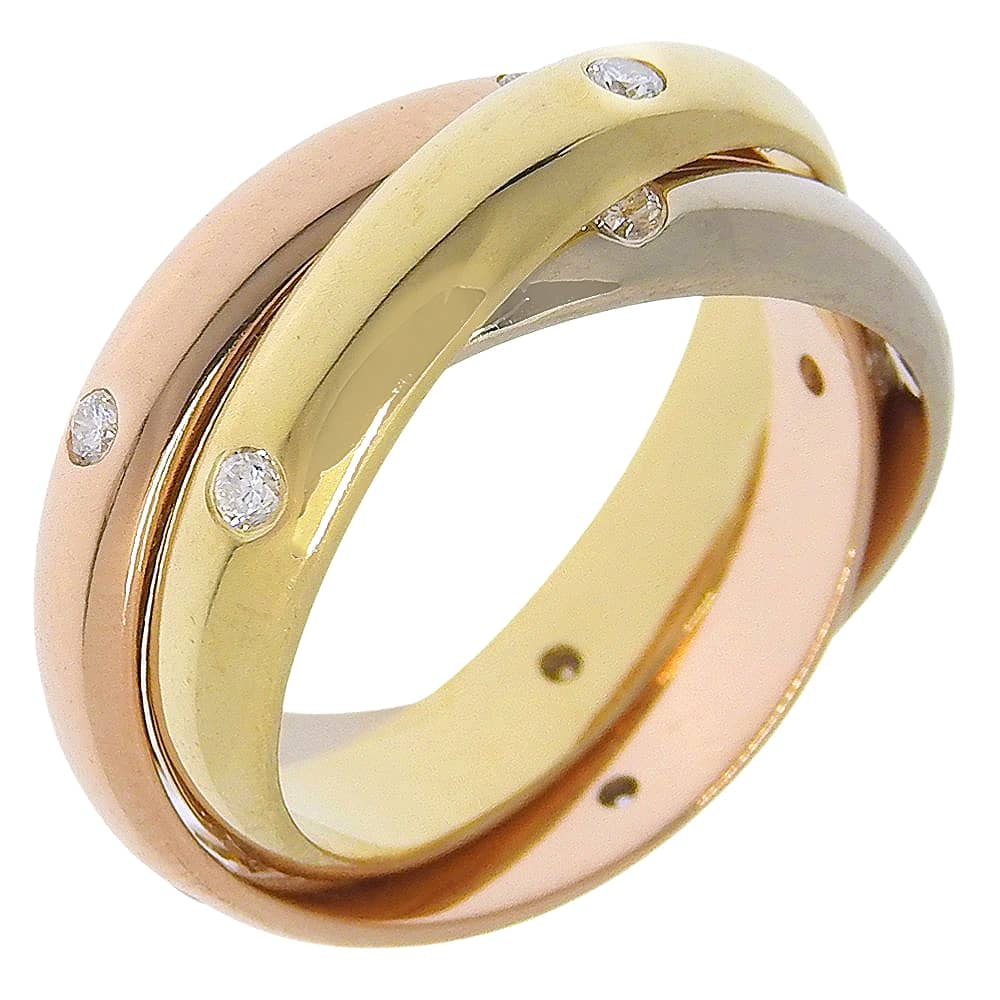 カルティエ トリニティ 15Pダイヤ 8 レディースリング・指輪