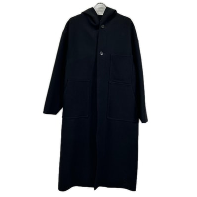 ハイク 232-17397 ブラック ウール MELTON HOODED WORK COAT 02