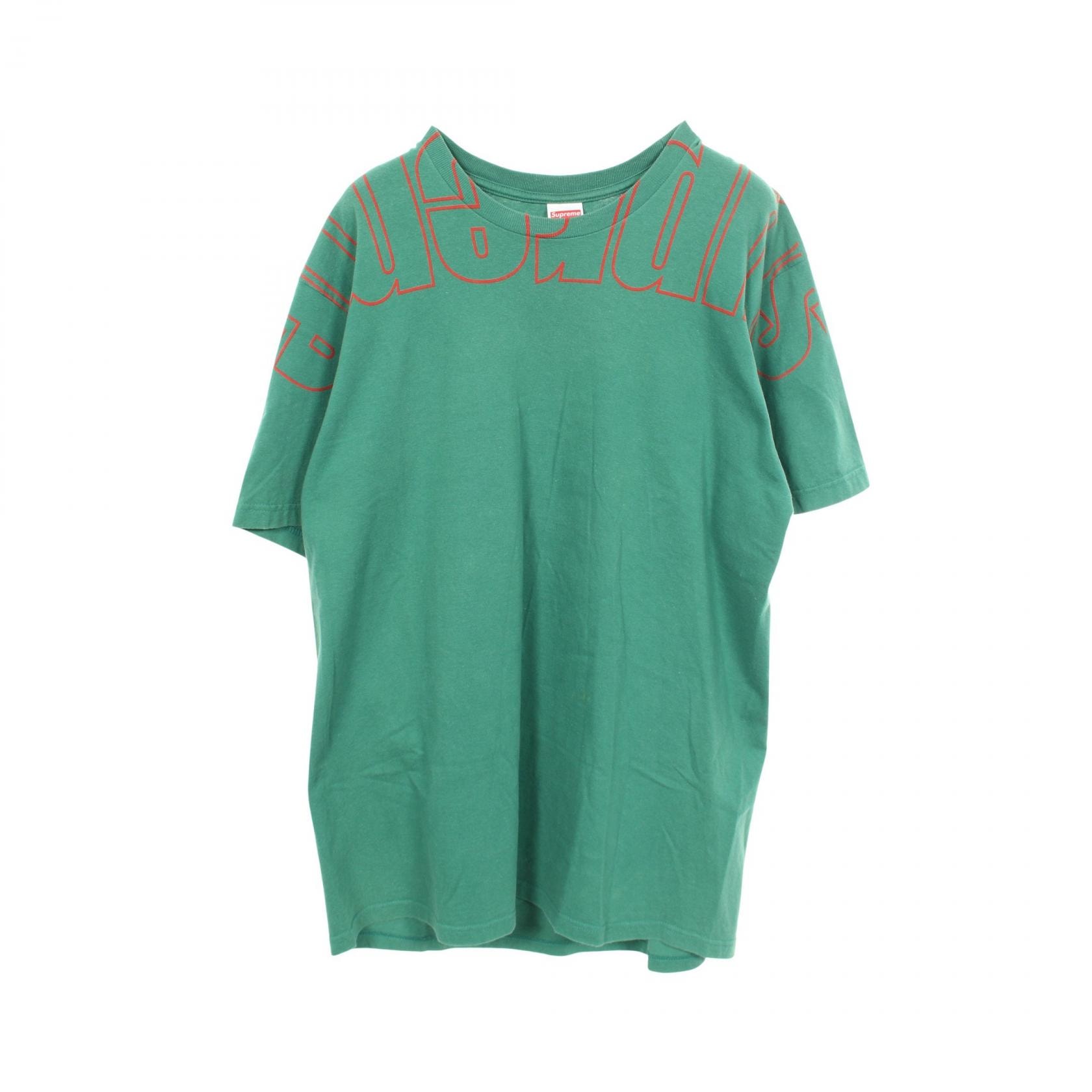 シュプリーム Supreme Upside Down Tee クルーネック 半袖Tシャツ 衣料品 トップス コットン メンズ グリーン系 【中古】