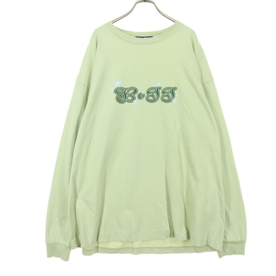BOTTO ボット バックプリント 長袖 Tシャツ XXL ピスタチオグリーン ロンT
