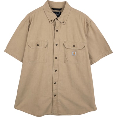 古着 カーハート Carhartt Loose Fit ボタンダウン 半袖 ワークシャツ メンズL相当/eaa653021