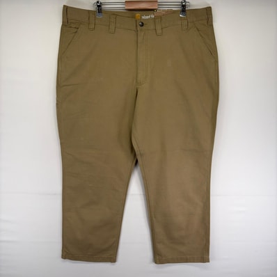 古着 デッドストック カーハート Carhartt ダック パンツ ツールポケット ワンポイントロゴ ジップ w44 L30 ベージュ系 メンズ