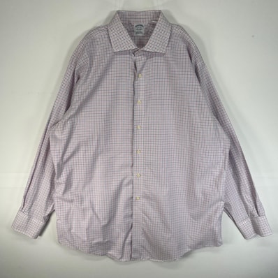 古着 ブルックスブラザーズ Brooks Brothers 長袖シャツ チェック 胸ポケ カラーステイ XL ピンク系 マルチカラー メンズ