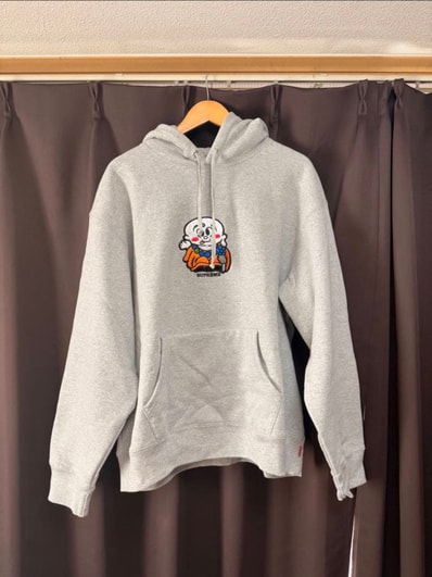 Supreme AOI Buddha Hooded Sweatshirt "Heather Grey"