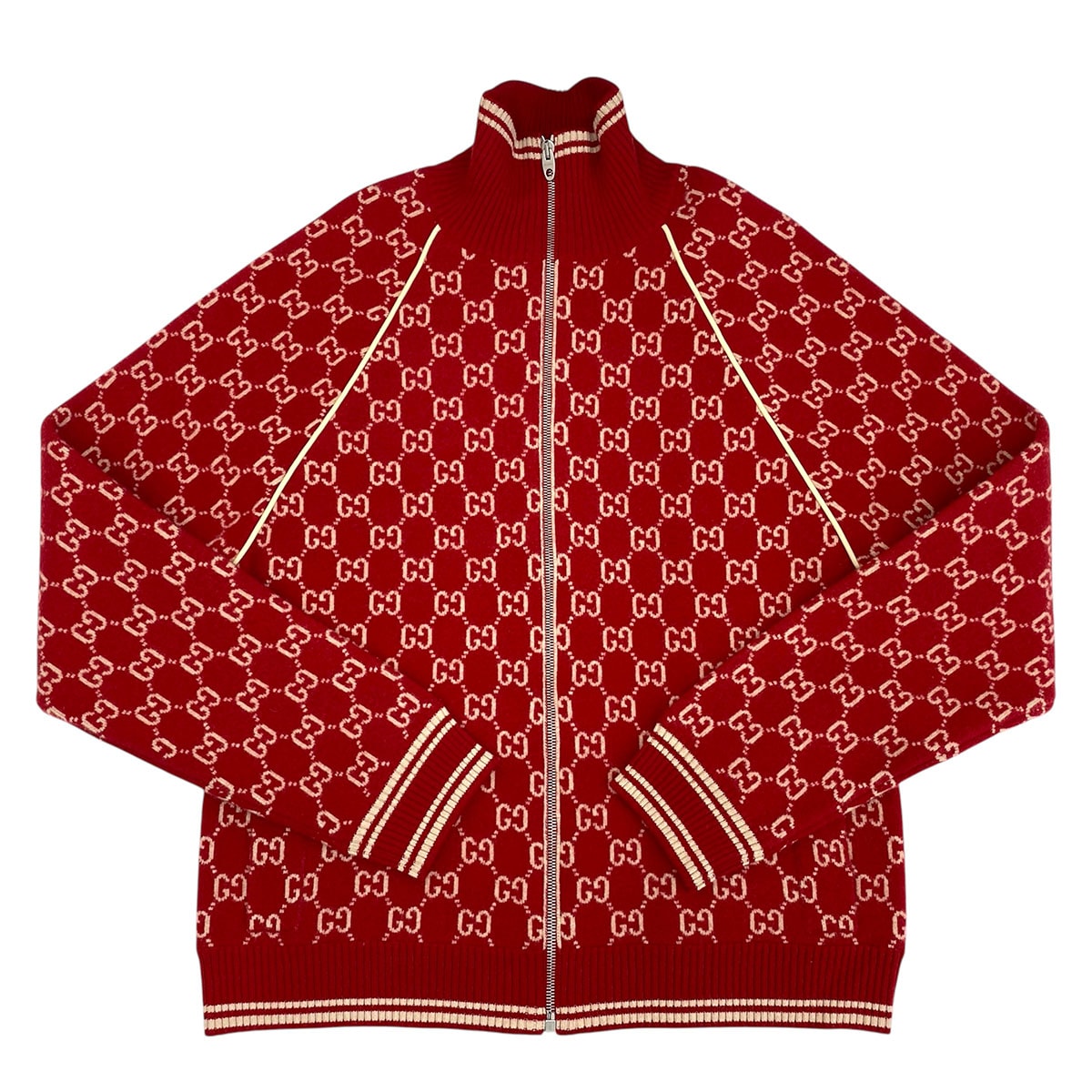 GUCCI グッチ GGウール カシミヤボンバージャケット その他アウター S ウール カシミヤ レッド  レディース【中古】