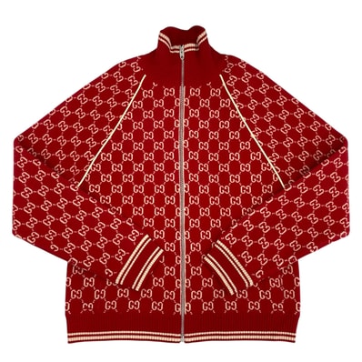 GUCCI グッチ GGウール カシミヤボンバージャケット その他アウター S ウール カシミヤ レッド レディース【中古】