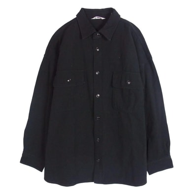 COOTIE クーティー 長袖シャツ コットン オーバーサイズ シャツ ブラック系 M【中古】