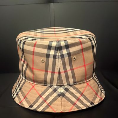 Burberry Vintage Check Technical Cotton Bucket Hat "Archive Beige"