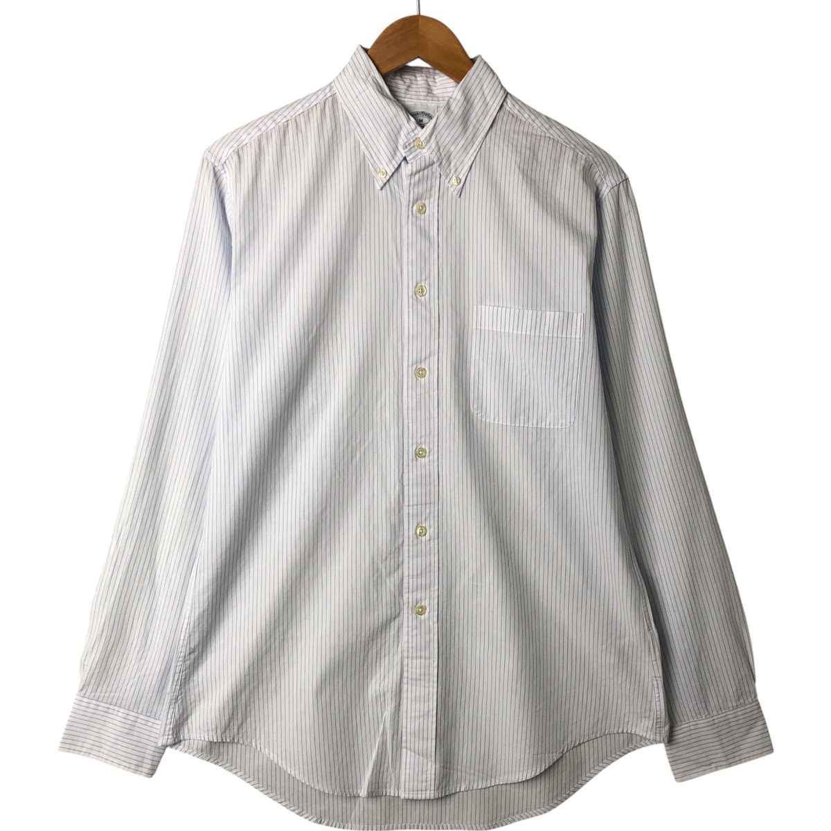 古着 ブルックスブラザーズ Brooks Brothers 346 長袖 ボタンダウンストライプシャツ メンズM相当/eaa544976