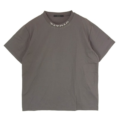 TATRAS タトラス Tシャツ MTKE25S8038-M WANDO ネックロゴプリント Tシャツ 半袖カットソー チャコール グレー系 3【中古】