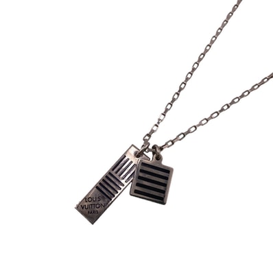 ルイヴィトン LOUIS VUITTON ネックレス ダミエ コリエ ダミエカラーズ M62490 シルバー