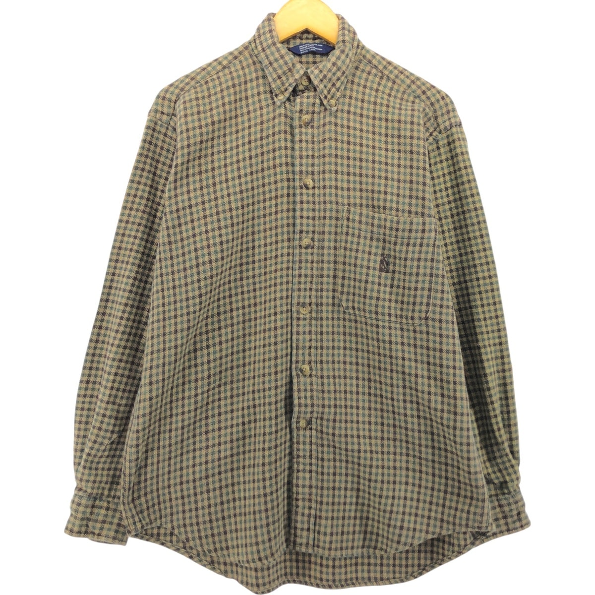 古着 90年代 ノーティカ NAUTICA 長袖 ボタンダウン フランネルチェックシャツ メンズM相当 ヴィンテージ/eaa539056
