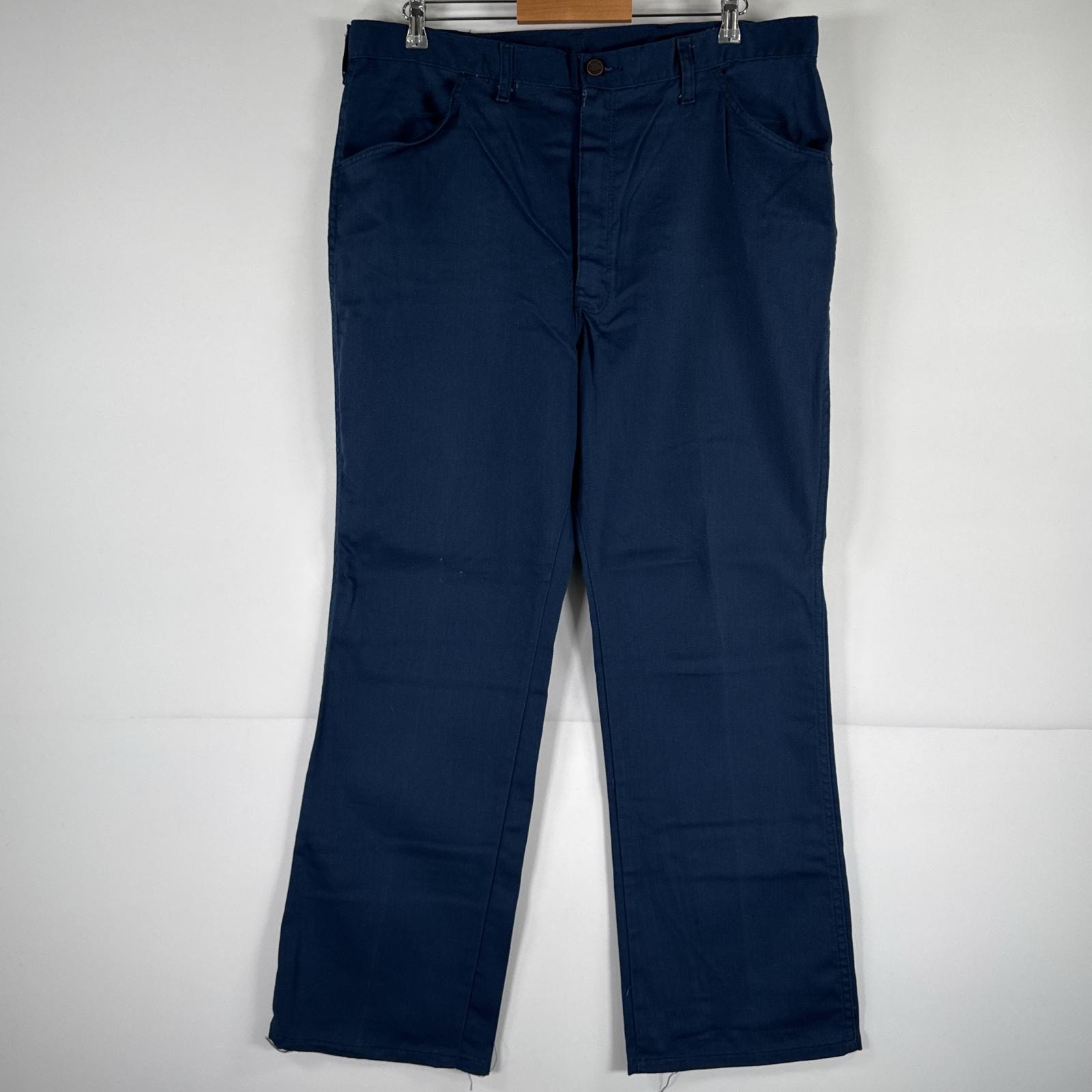 古着 ディッキーズ Dickies ワークパンツ ストレート 大きいサイズ 5ポケット USA製 w40  ネイビー メンズ