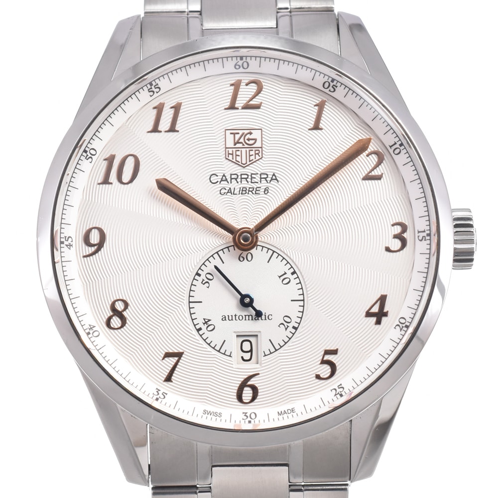 タグホイヤー TAG HEUER WAS2112 カレラ キャリバー6 シルバー 自動巻き メンズ 良品 腕時計 O#151320
