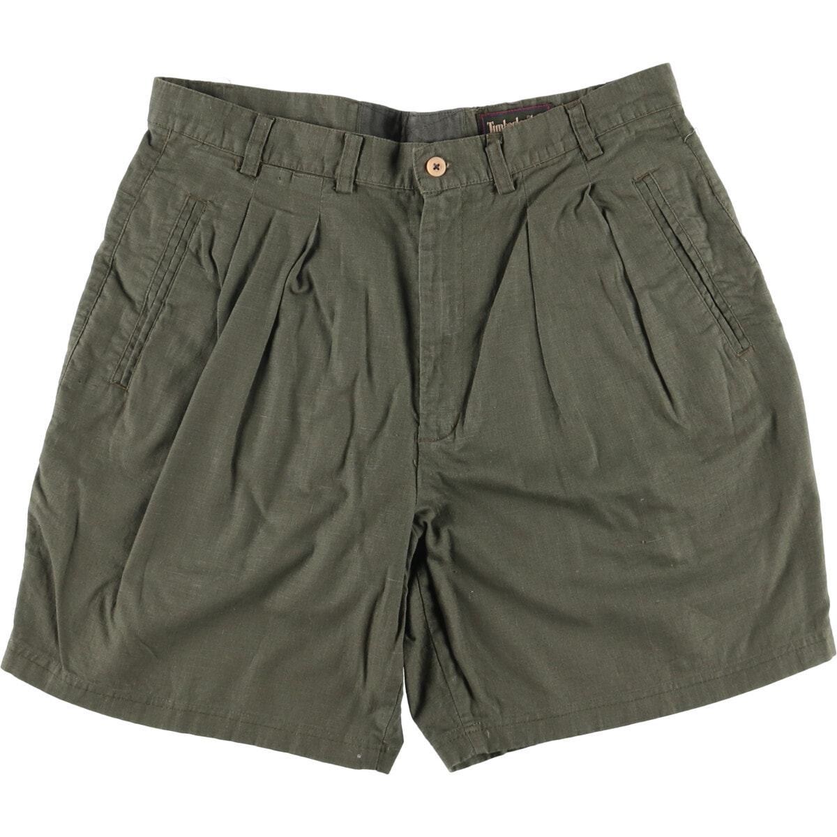 古着 90年代 ティンバーランド Timberland WEATHERGEAR ツータック リネンショーツ ショートパンツ メンズw34相当 ヴィンテージ/eaa542187