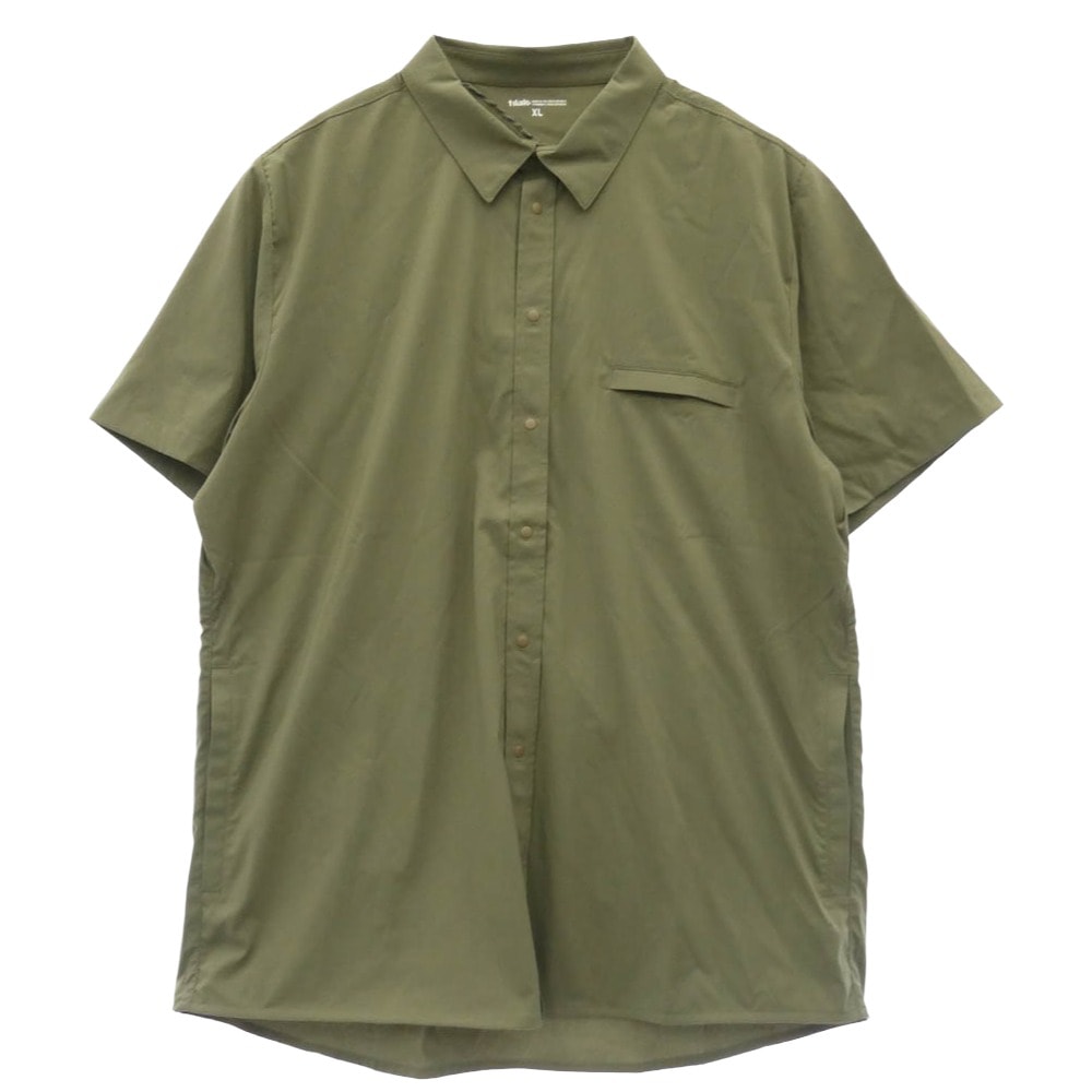 TILAK ティラック POUTNIK  KNIGHT SHIRTS ポートニック ナイト 半袖シャツ モスグリーン系 XL【中古】