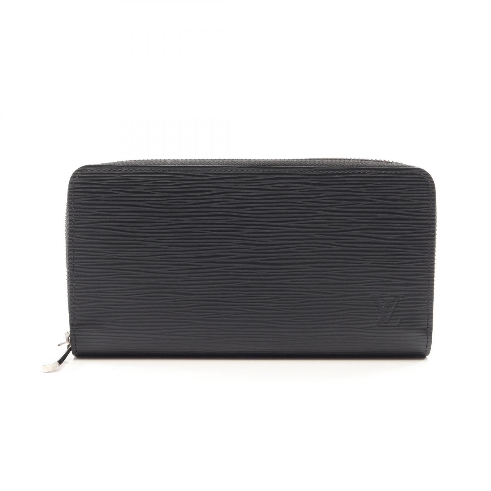 ルイ・ヴィトン LOUIS VUITTON ジッピーウォレット ラウンド長財布 財布 レザー エピ ノワール メンズ ブラック系 M60072 【中古】