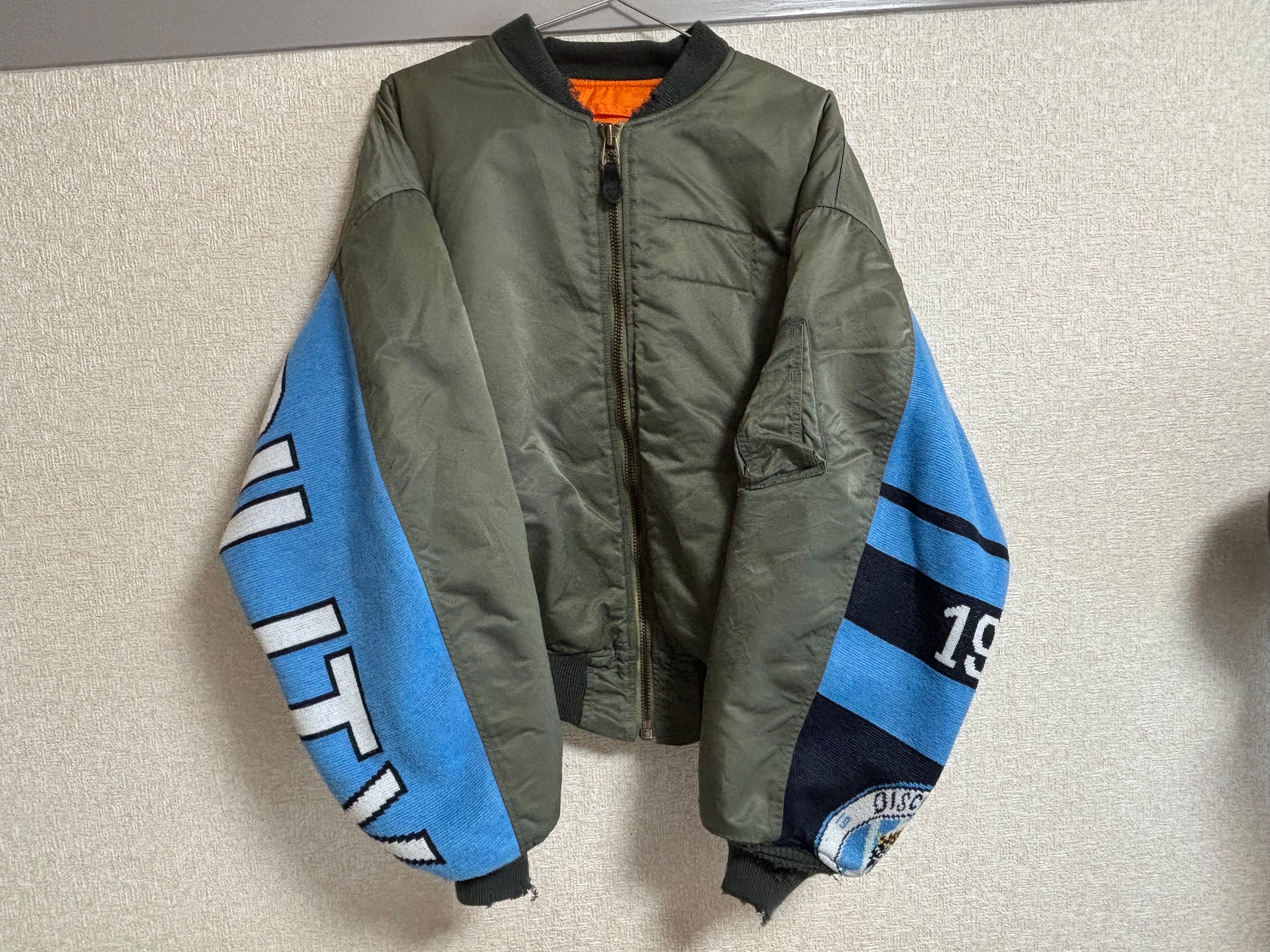 セントマイケル ダメージ MA-1 ジャケット "カーキ"