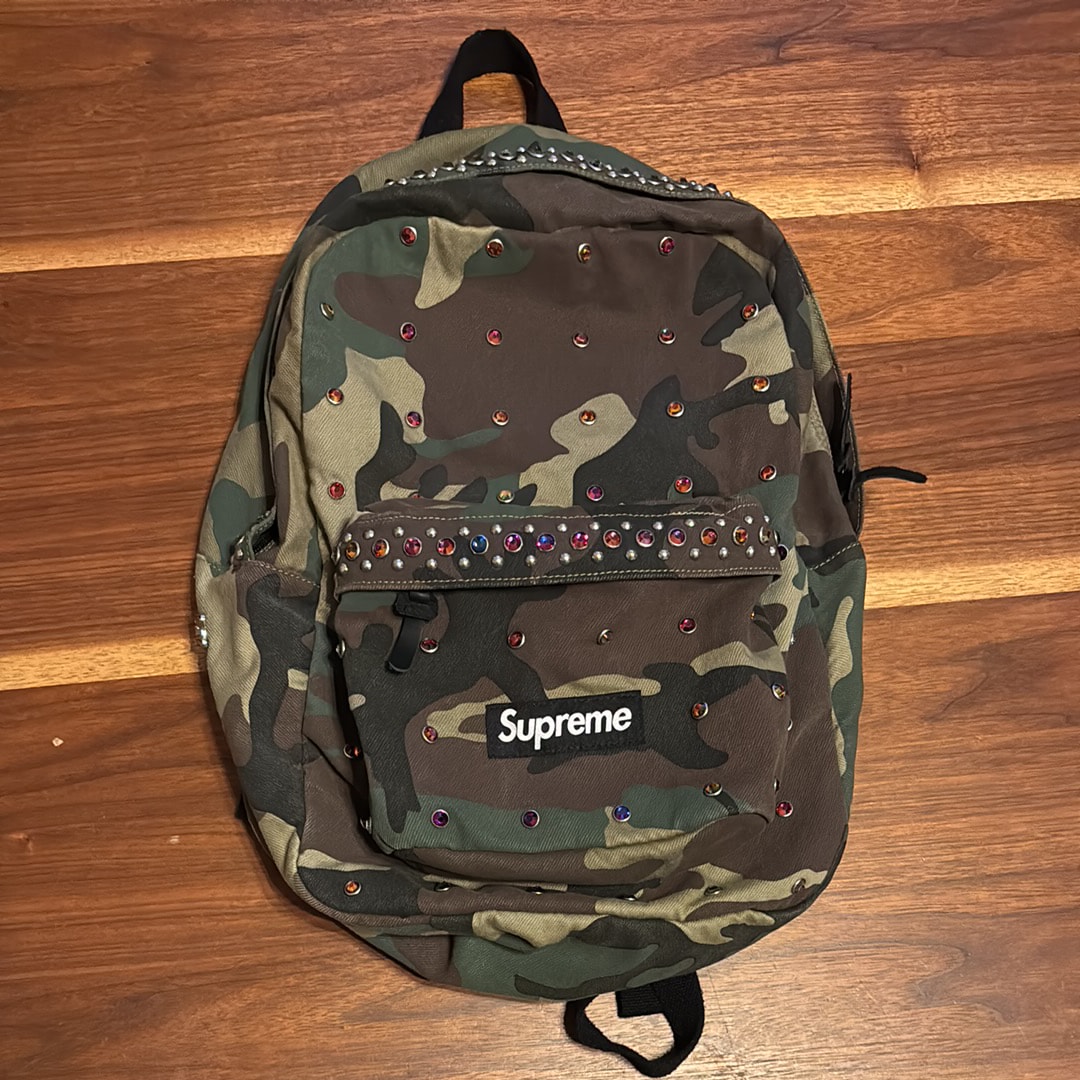 Supreme x b.b. Simon Denim Backpack "Woodland Camo"