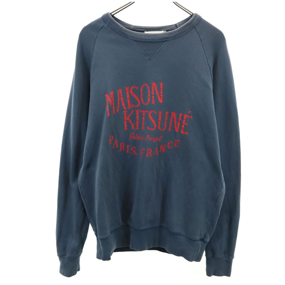 MAISON KITSUNE メゾンキツネ ポルトガル製 長袖 スウェット トレーナー S チャコールグレー