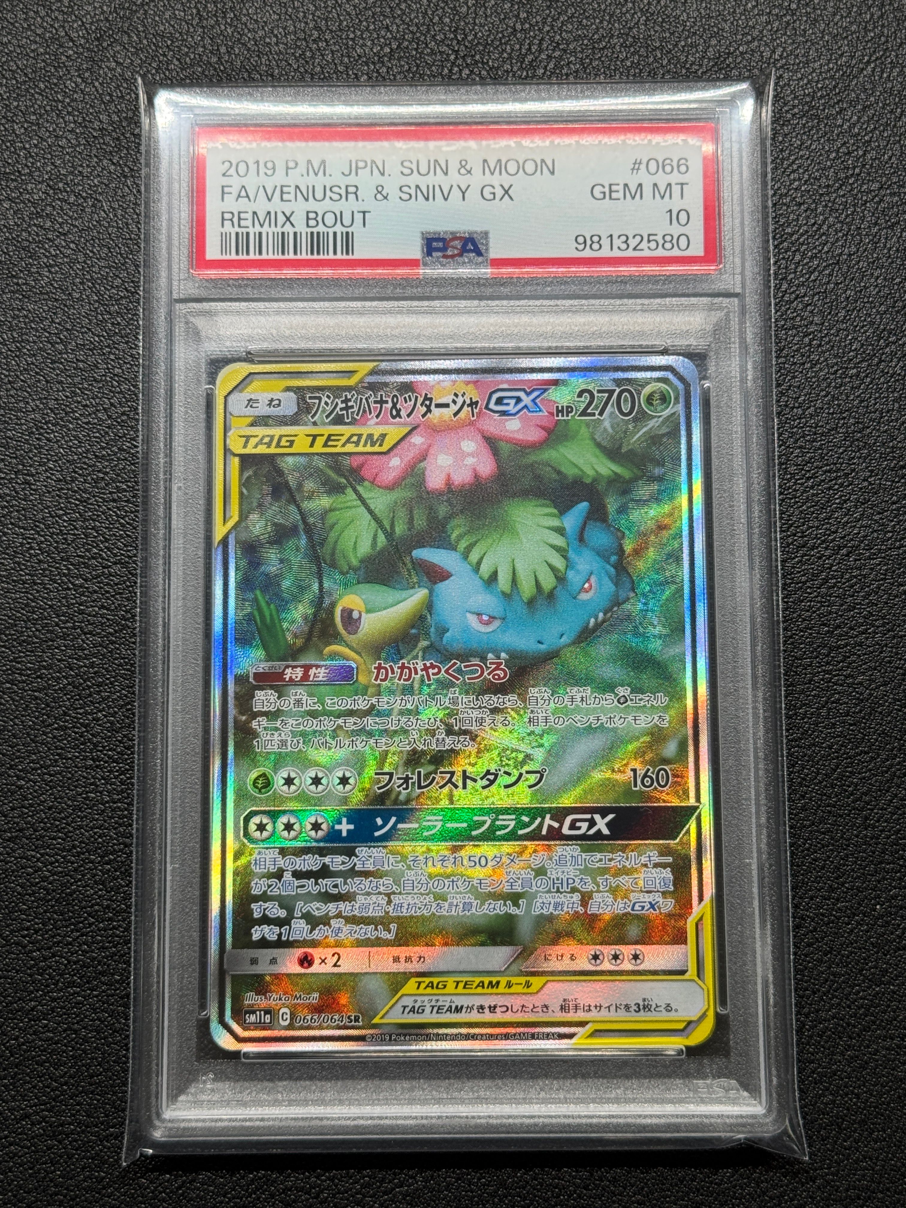 フシギバナ&ツタージャGX SR: SA[SM11a 066/064](強化拡張パック「リミックスバウト」)