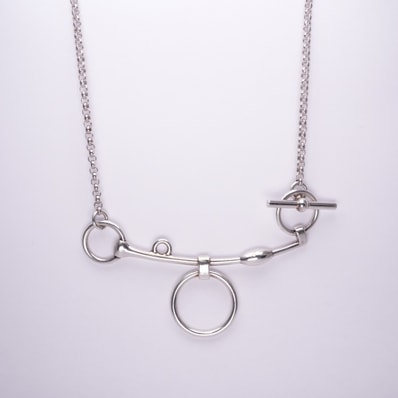 エルメス HERMES モール ドゥ ブリッド ネックレス ペンダント チョーカー Ag925 シルバー 銀 ヴィンテージ アンティーク 希少 レア