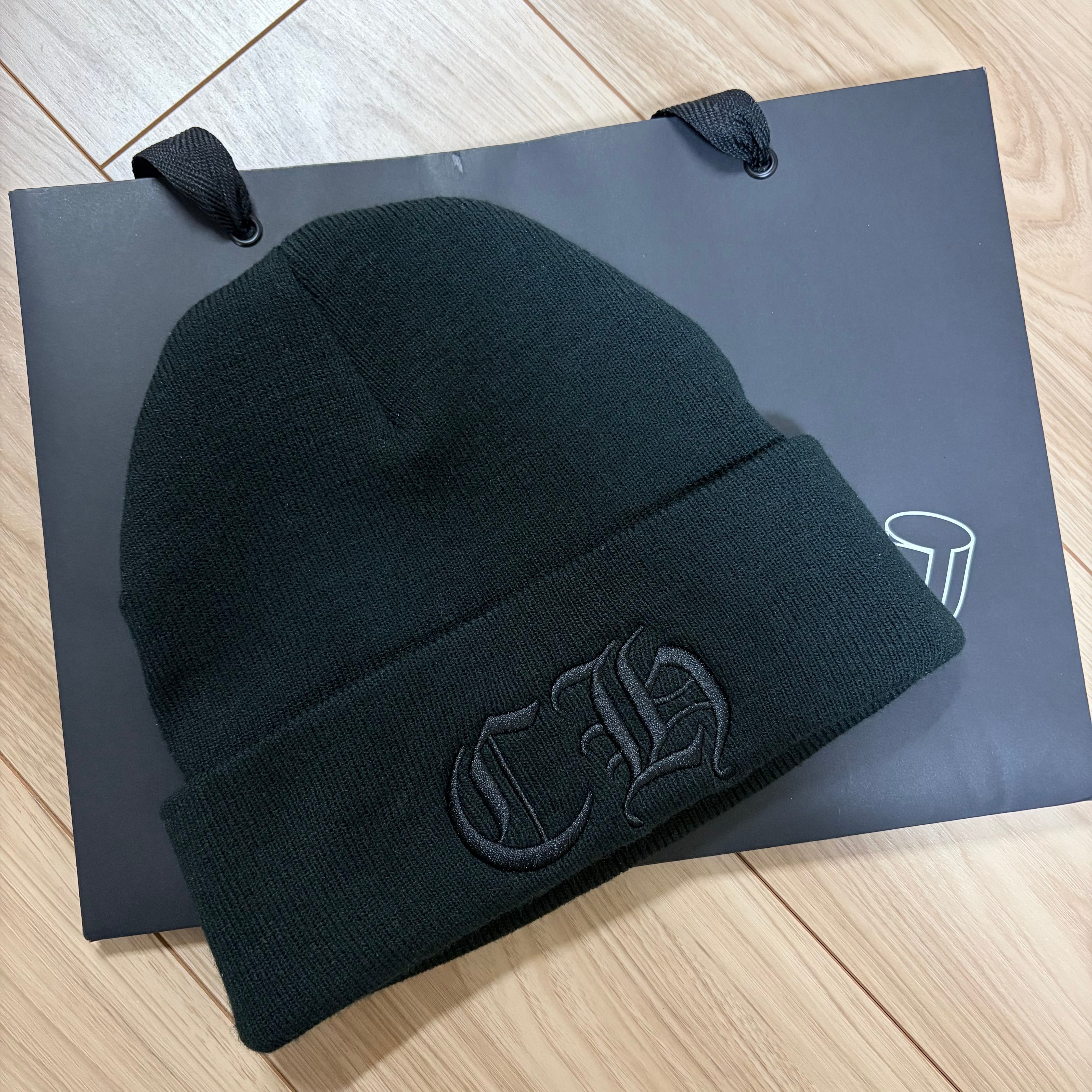 クロムハーツ CHロゴ ビーニー ワッチキャップ "ブラック"