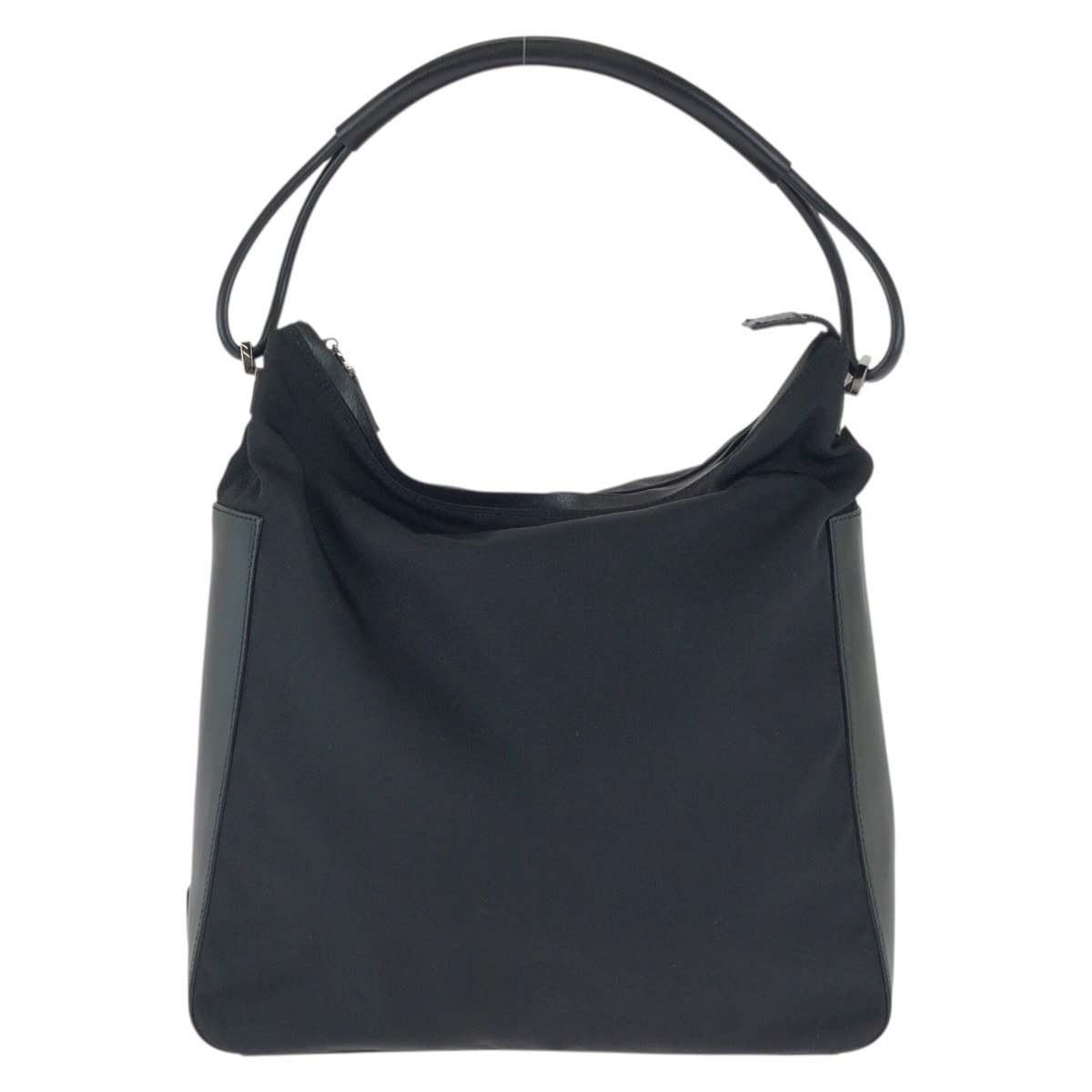 美品 GUCCI グッチ ワンショルダー ブラック 黒 シルバー金具 ナイロン レザー/ ショルダーバッグ ハンドバッグ 601903 【中古】