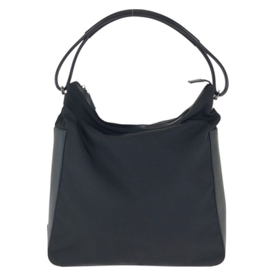 美品 GUCCI グッチ ワンショルダー ブラック 黒 シルバー金具 ナイロン レザー/ ショルダーバッグ ハンドバッグ 601903 【中古】
