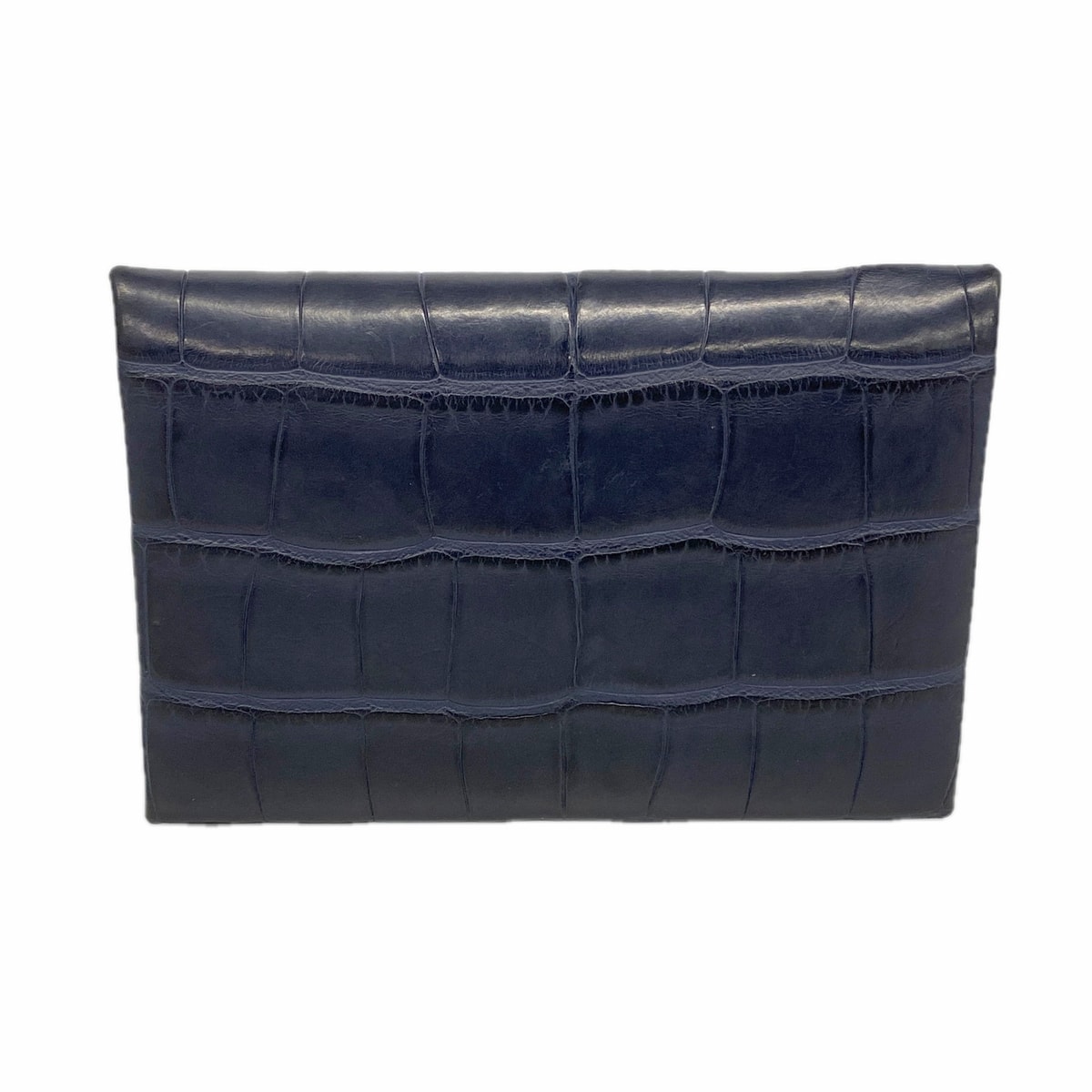 ★SALE【6hc2454】エルメス カードケース カルヴィ アリゲーターマット ブルーニュイ シルバー金具 Z刻印【中古】メンズ レディース ユニセックス