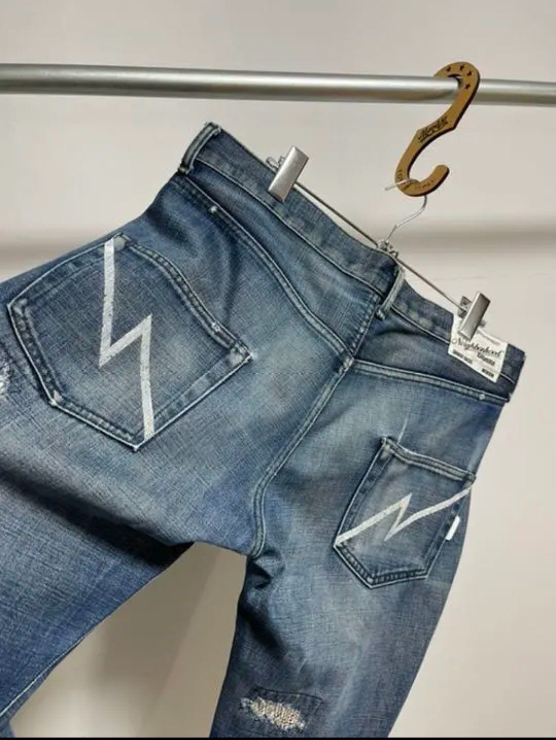 NEIGHBORHOOD ネイバーフッド  サベージ デニムパンツ ペンキ  