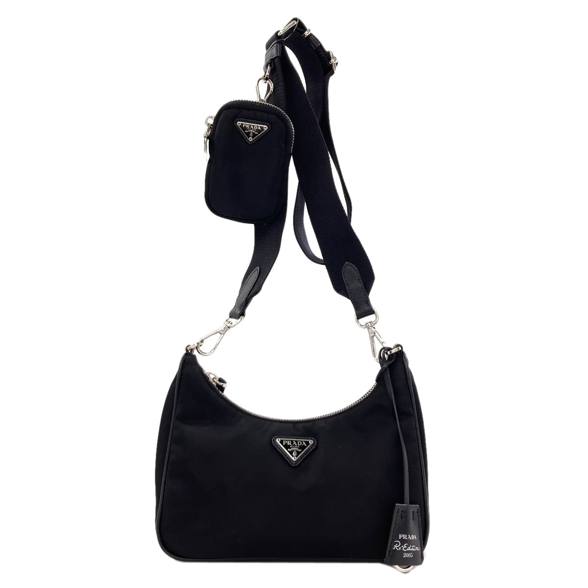 PRADA プラダ ロゴ金具 リ エディション 2WAY ショルダーバッグ リサイクルナイロン レディース [中古]