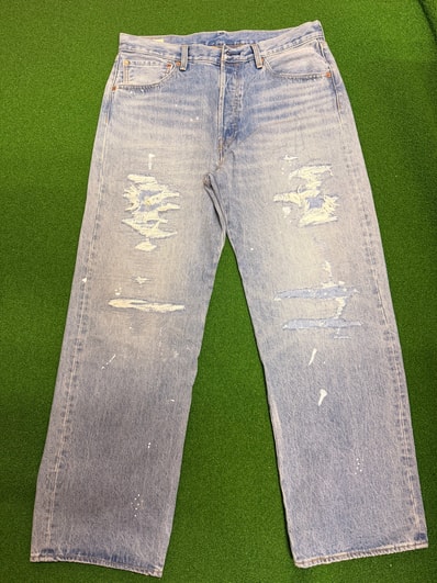 Levi's 501 Loose Crash & Repair Denim "Indigo" (Levi's Official & BEAMS Exclusive)