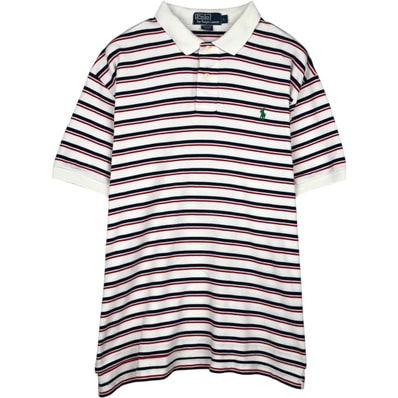 古着 ラルフローレン Ralph Lauren POLO by Ralph Lauren マルチボーダー 半袖 ボーダー ポロシャツ メンズL相当/eaa635143