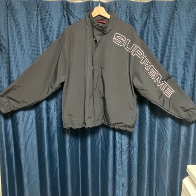 Supreme Spellout Embroidered Track Jacket "Black"