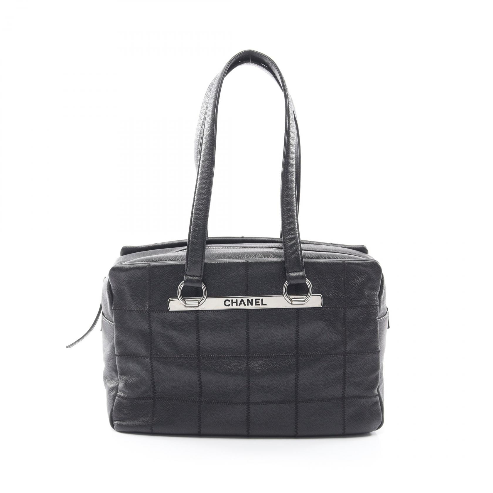 シャネル CHANEL チョコバー ショルダーバッグ バッグ キャビアスキン(グレインドカーフ) レディース ブラック系 【中古】