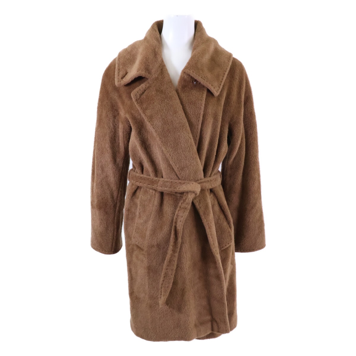 マックスマーラ ウールｘアルパカ ベルト付 36