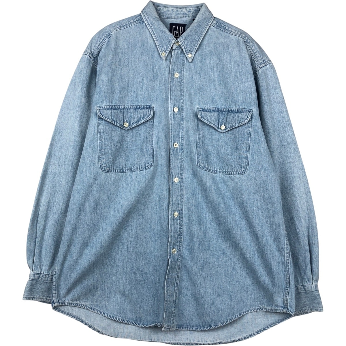 古着 90年代 ギャップ GAP オールドギャップ 長袖 ボタンダウンデニムシャツ メンズL相当 ヴィンテージ/eaa646651