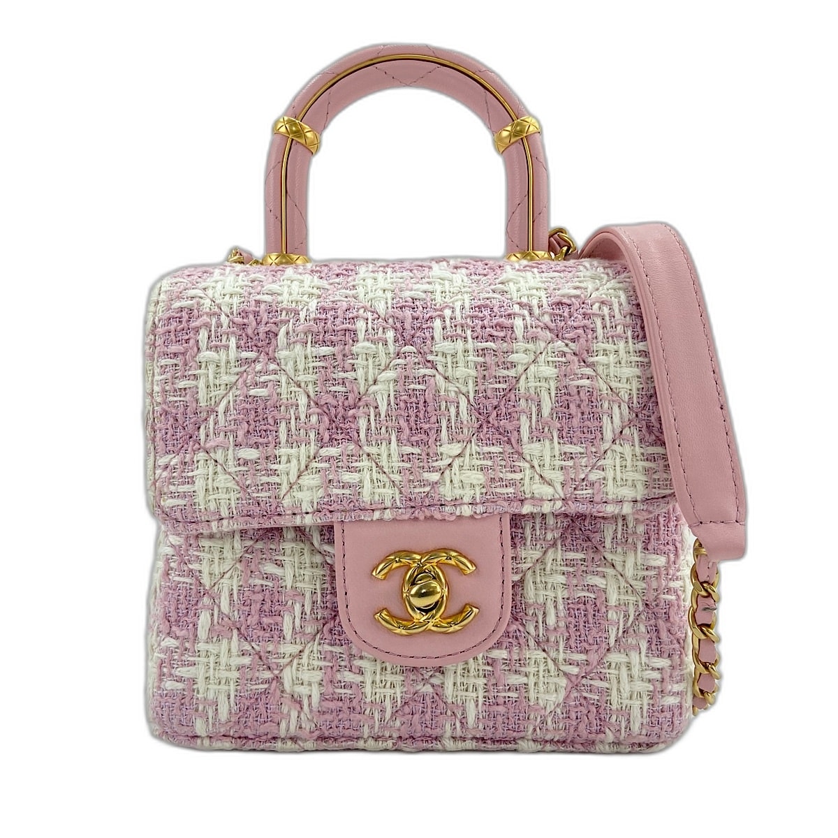 シャネル CHANEL マトラッセ ショルダーバッグ ツイード【中古】