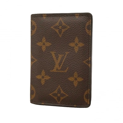 【6dc2439】ルイヴィトン カードケース モノグラム オーガナイザードゥポッシュ M60502 ブラウン【中古】メンズ