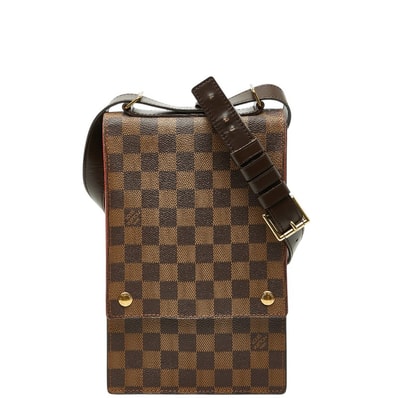 ルイ ヴィトン ダミエ ポートベロー 斜め掛け ショルダーバッグ N45271 ブラウン PVC レザー レディース LOUIS VUITTON 【中古】