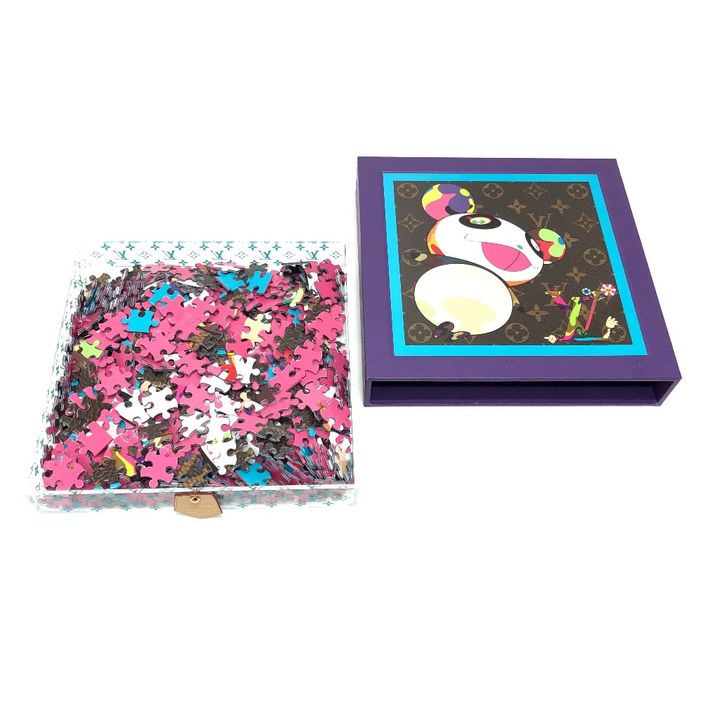 ルイヴィトン LOUIS VUITTON パンダ&ハンド GI1323 LV × TM モノグラム村上隆 パズル 雑貨 紙 ブラウン 新品