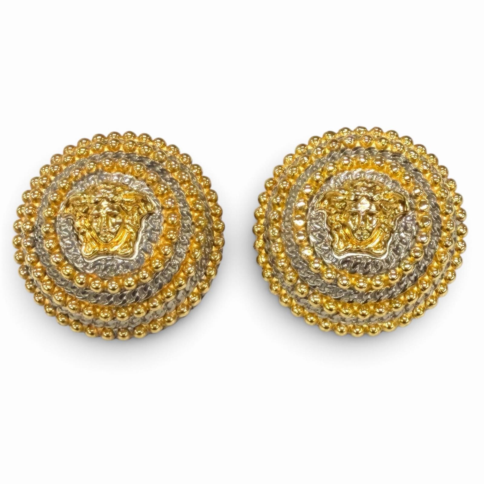 美品 ヴェルサーチ メデューサ ピアス ゴールド レディース