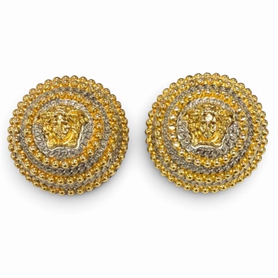 美品 ヴェルサーチ メデューサ ピアス ゴールド レディース