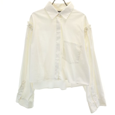 ZARA WOMAN ザラウーマン 長袖 ブラウス L アイボリー シャツ