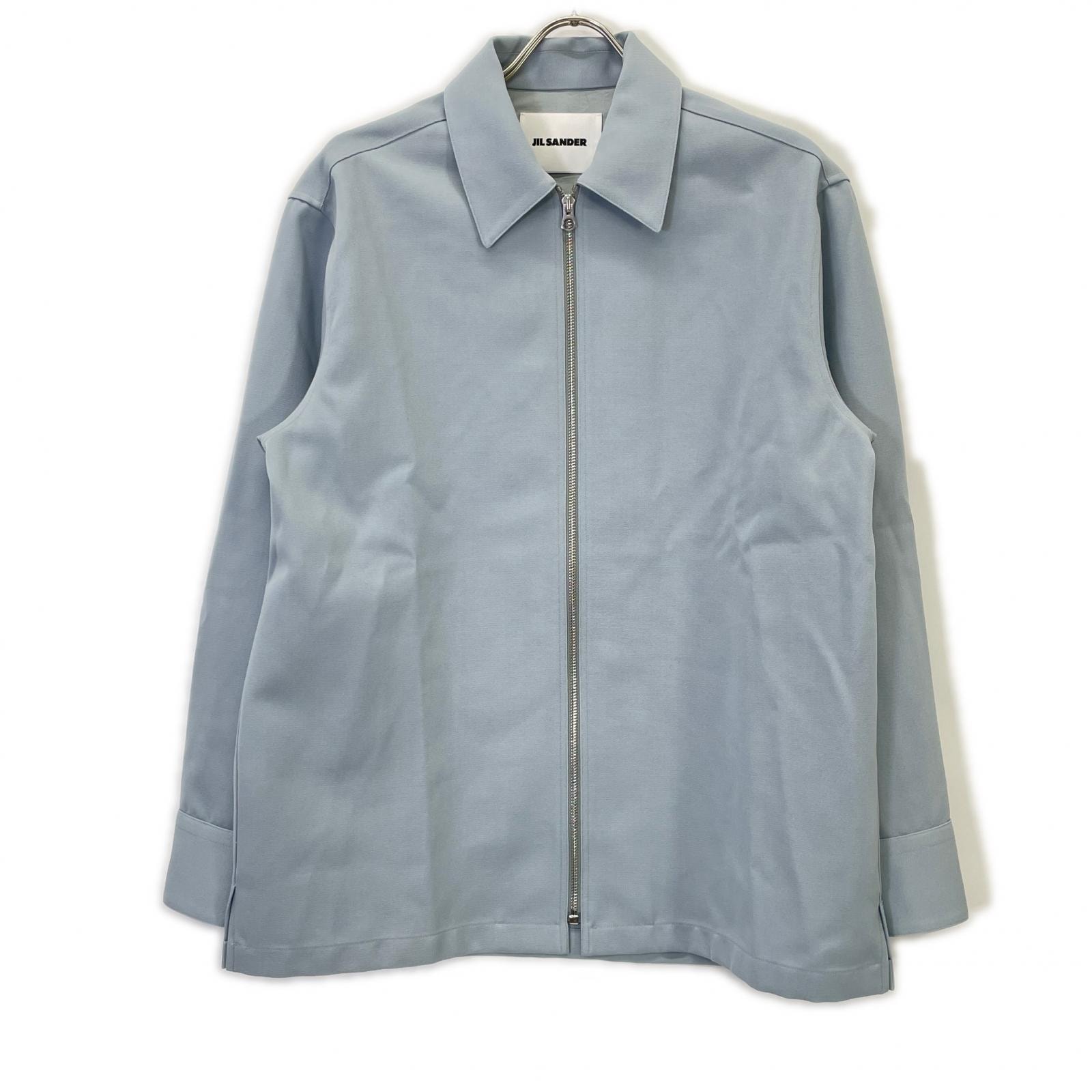 ジルサンダー 23年 J22DL0136 ﾌﾞﾙｰ ｼｬﾂｼﾞｬｹｯﾄ 39