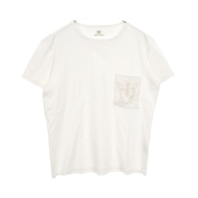 エルメス HERMES カットソー 衣料品 トップス コットン ホワイト レディース ホワイト系 【中古】