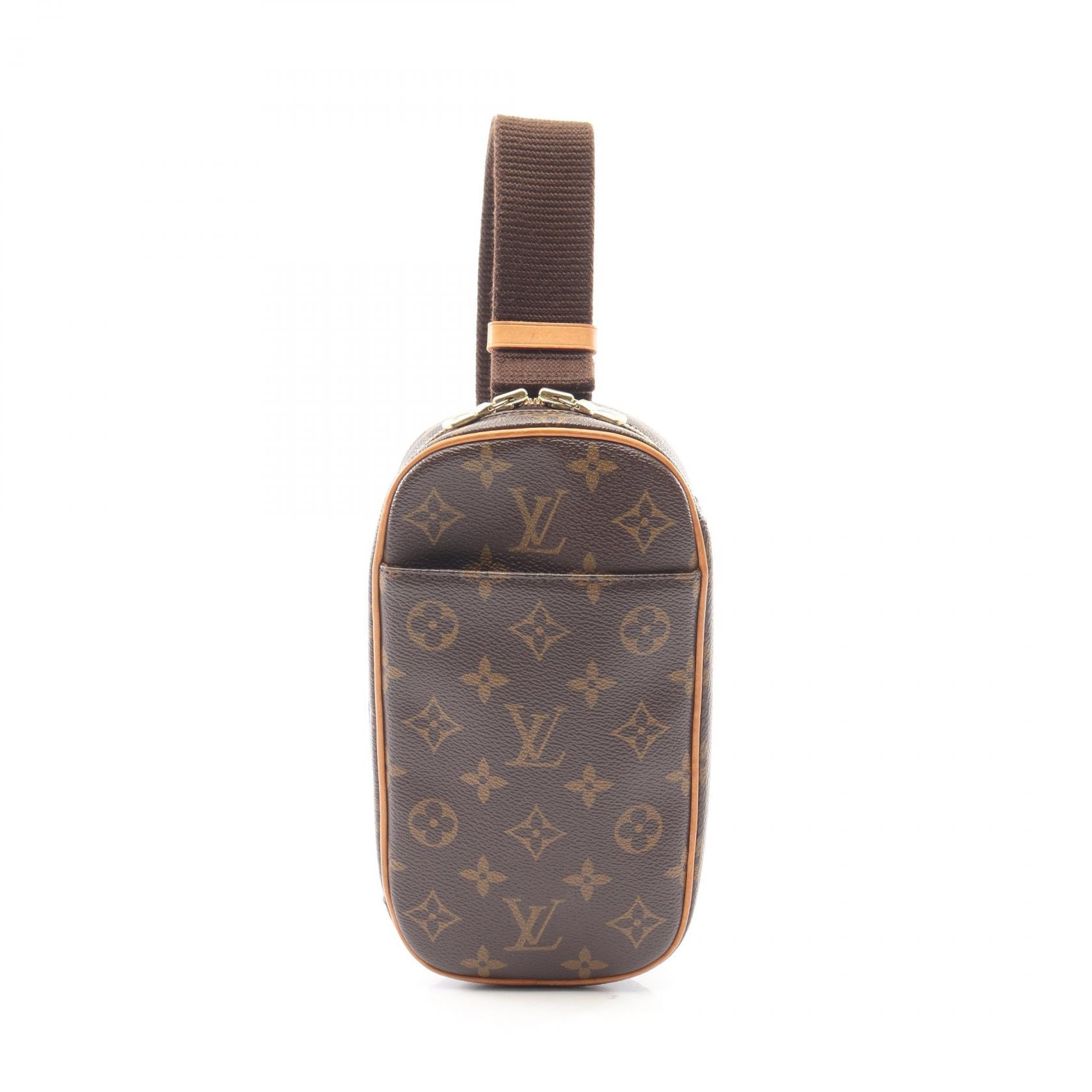 ルイ・ヴィトン LOUIS VUITTON ポシェットガンジュ ウエストバッグ ボディバッグ バッグ PVCコーティングキャンバス レザー モノグラム メンズ レディース ブラウン系 M51870 【中古】
